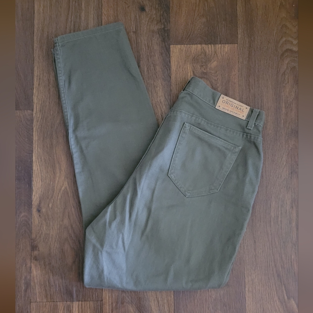 Vtg Liz Claiborne Classic Fit Straight Leg Jeans, Women's 16, Army Green